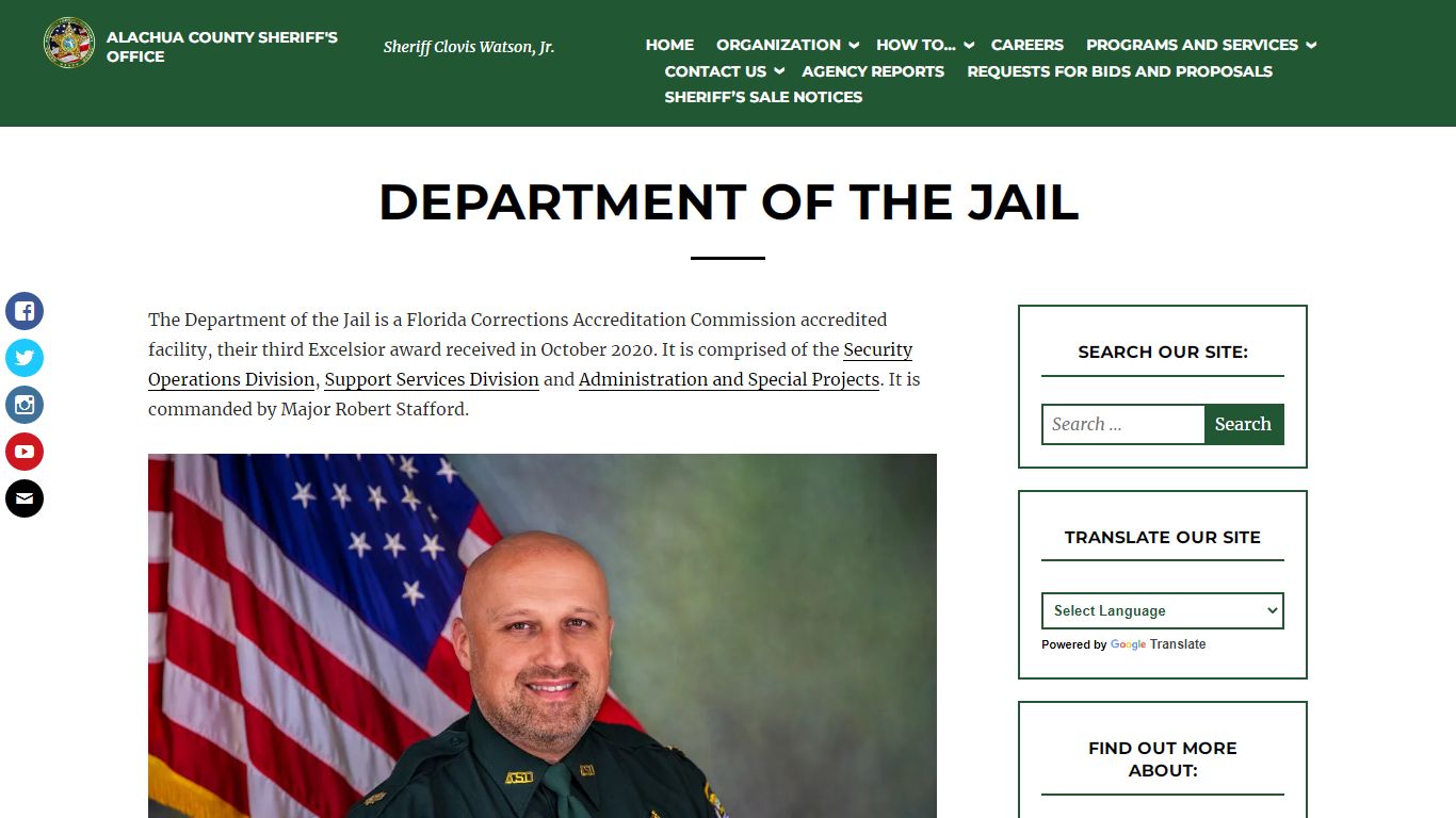 Department of the Jail – ALACHUA COUNTY SHERIFF'S OFFICE